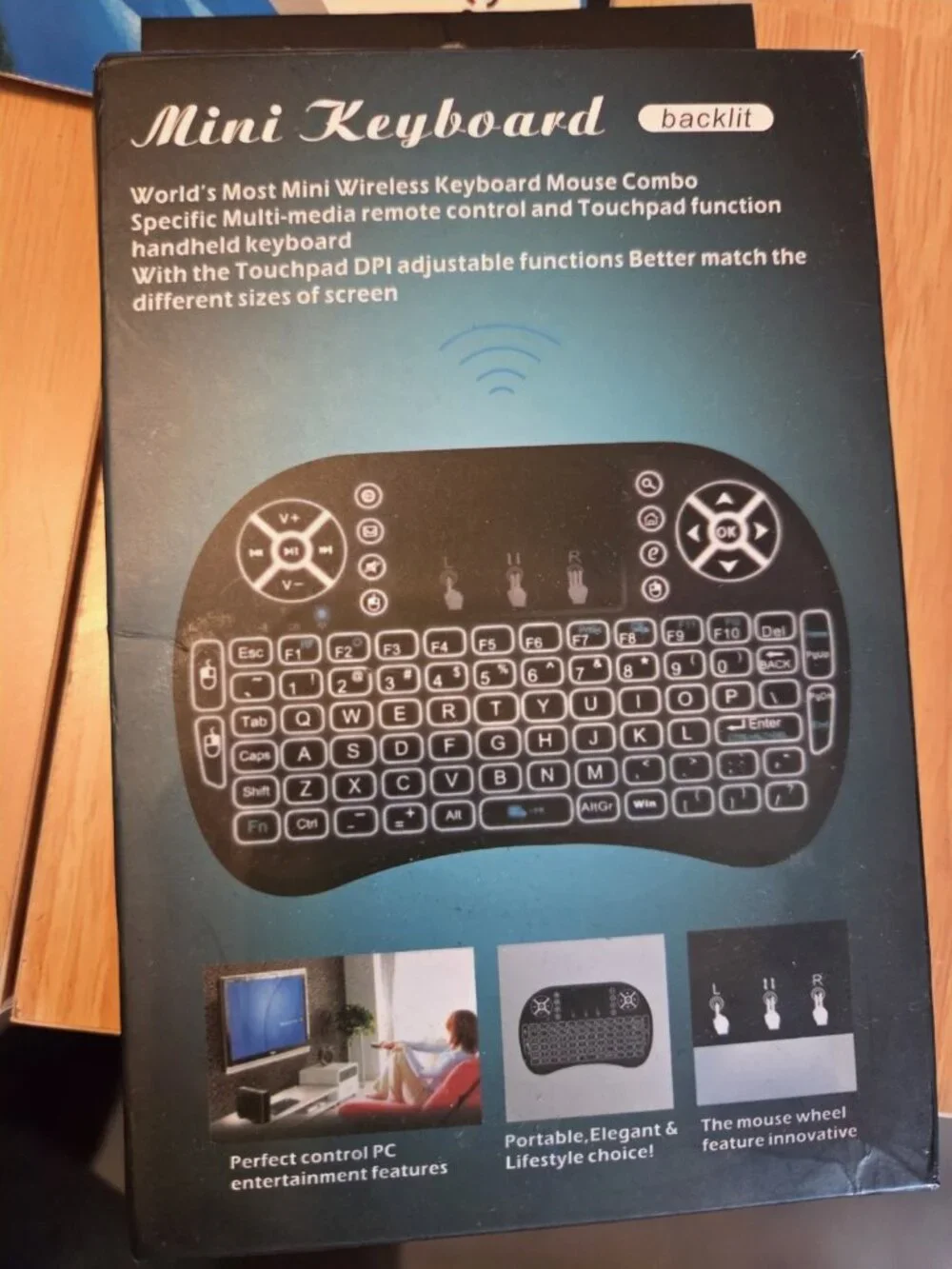 RoHS NWOT Wireless Backlit Mini Keyboard w/ 32GB Memory Card
